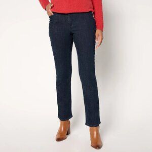 Susan Graver Stretch Denim REG BootCut Jean - Dark Wash (Sz 24W) a658823